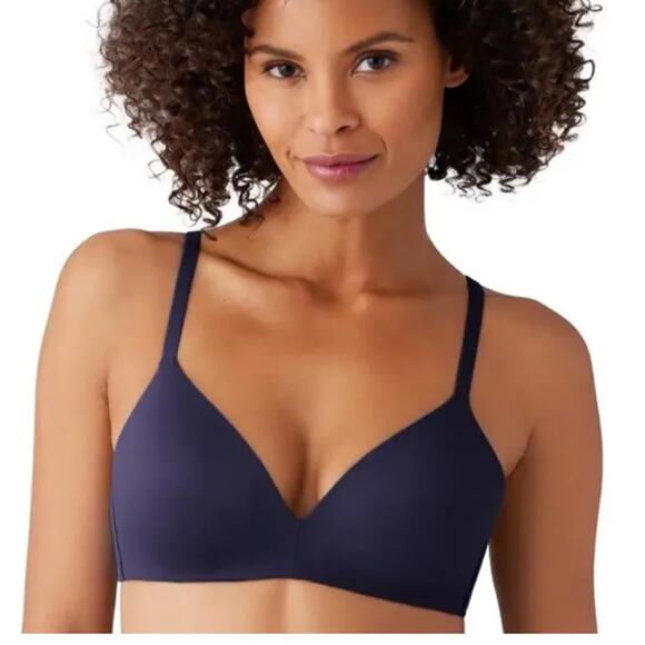 NWOT Wacoal 852189 How Perfect Wire Free T-shirt Blue Bra – 32DD - Picture 1 of 6